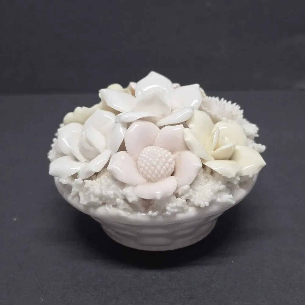 Ardalt Lenwile Verithin China Ceramic Flower Bouquet Dinner Taper Candle Holder